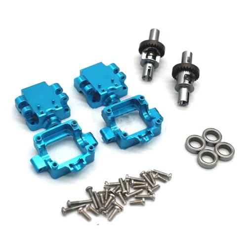 YONMFRDS RC Autoteile Für WLtoys 284131 284010 284161 Für K989 Für K969 RC 1/28 Metall OP Getriebe Differential Teile Für Fernbedienung Autos(Blue) von YONMFRDS