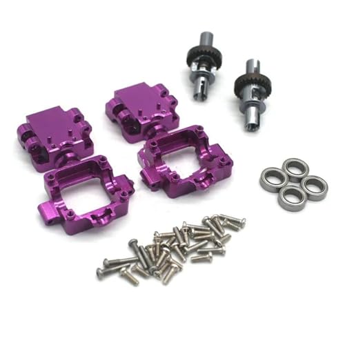 YONMFRDS RC Autoteile Für WLtoys 284131 284010 284161 Für K989 Für K969 RC 1/28 Metall OP Getriebe Differential Teile Für Fernbedienung Autos(Purple) von YONMFRDS