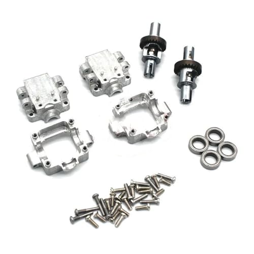 YONMFRDS RC Autoteile Für WLtoys 284131 284010 284161 Für K989 Für K969 RC 1/28 Metall OP Getriebe Differential Teile Für Fernbedienung Autos(Silver) von YONMFRDS