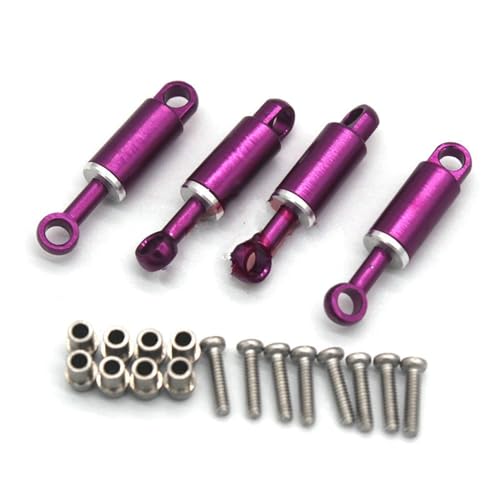 RC Autoteile Für WLtoys 284131 284010 284161 K989 K969 K989-43 RC 1/28 Fernbedienung Auto Metall PO Teile Mit Integriertem Frühling Stoßdämpfer Auto Zubehör(Purple) von YONMFRDS