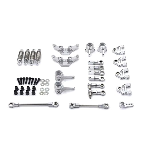 YONMFRDS RC Autoteile Für WLtoys 284131 Für K969 K979 K989 K999 P929 P939 Für 1/28 RC Auto Metall Gefährdete Teile(Silver) von YONMFRDS