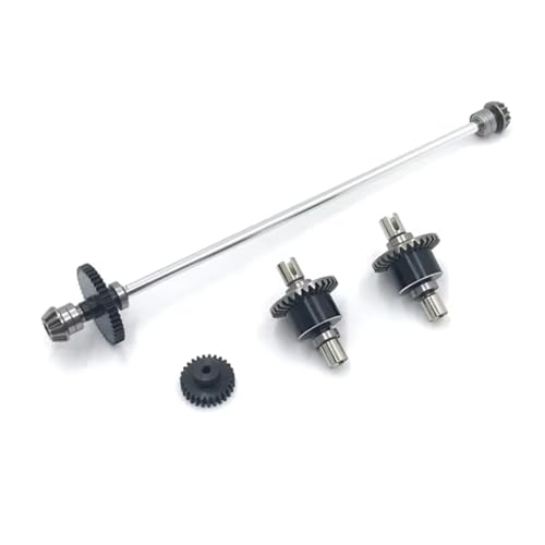 YONMFRDS RC Autoteile Für WLtoys Für 124016 124017 124018 124019 124010 1/12 RC Auto Metall Upgrade Teile Differential Zentrale Shift Montage Motor Zähne Reduktion Getriebe(Silver) von YONMFRDS