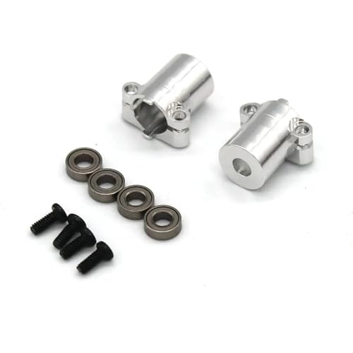 YONMFRDS RC Autoteile Für WLtoys Für FMS Für Feuer Für Pferd Für EAZYRC 1/18 Für Thunder Storm RC Fernbedienung Auto Metall Upgrade Zubehör Hinterrad Für Sitz(Silver) von YONMFRDS