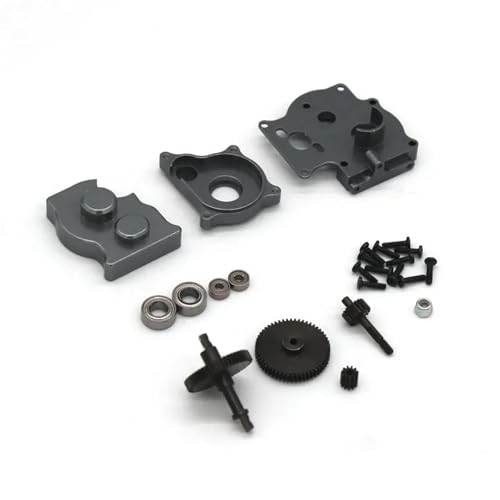 YONMFRDS RC Autoteile Für WLtoys Für Für Jimny Für Smart RC Fernbedienung Auto 1/16 Metall Upgrade Zubehör Medium Welle Box Stahl Getriebe(Color4) von YONMFRDS