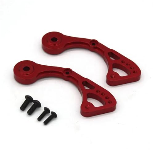YONMFRDS RC Autoteile Für WLtoys Für JLB 11101 21101 Für J3 1/10 RC Fernbedienung Fahrzeug Allgemeine Metall PO Armaturen Kopf Und Schwanz Rad Unterstützung EA1023 2PCS(Red) von YONMFRDS