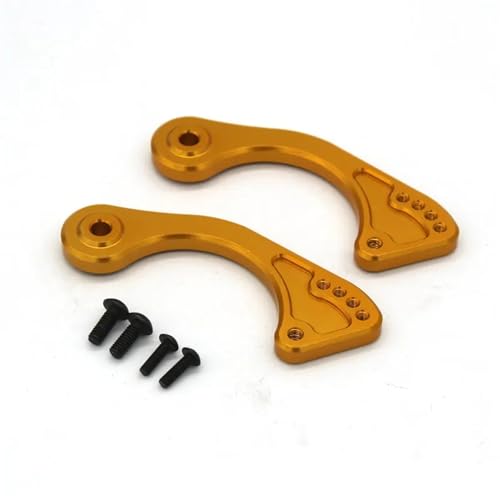 YONMFRDS RC Autoteile Für WLtoys Für JLB 11101 21101 Für J3 1/10 RC Fernbedienung Fahrzeug Allgemeine Metall PO Armaturen Kopf Und Schwanz Rad Unterstützung EA1023 2PCS(Yellow) von YONMFRDS