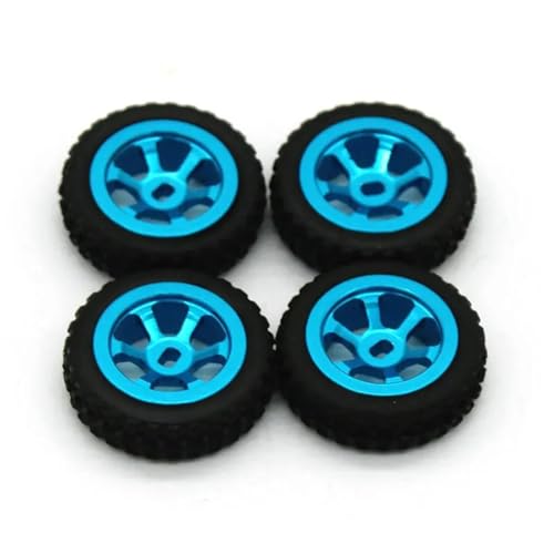 YONMFRDS RC Autoteile Für WLtoys Für K989 Für K969 284131 284010 1/28 RC 4WD Metall Teile Hub Reifen Für Fernbedienung Autos(Blue) von YONMFRDS