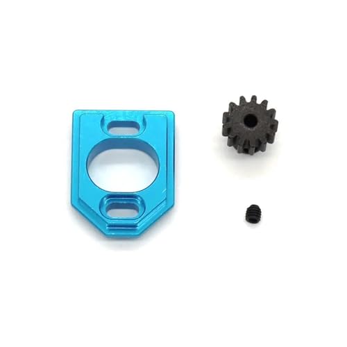 YONMFRDS RC Autoteile Für WLtoys Für MJX 1/16 16207 16208 16209 16210 Für H16V3 Für M162 Für M163 RC Fernbedienung Auto Metall Teile Motor Basis Motor Getriebe(Blue,13T) von YONMFRDS