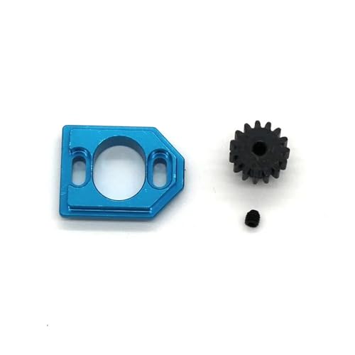 YONMFRDS RC Autoteile Für WLtoys Für MJX 1/16 16207 16208 16209 16210 Für H16V3 Für M162 Für M163 RC Fernbedienung Auto Metall Teile Motor Basis Motor Getriebe(Blue,15T) von YONMFRDS
