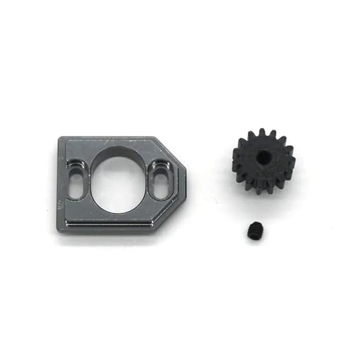 YONMFRDS RC Autoteile Für WLtoys Für MJX 1/16 16207 16208 16209 16210 Für H16V3 Für M162 Für M163 RC Fernbedienung Auto Metall Teile Motor Basis Motor Getriebe(Gray,15T) von YONMFRDS