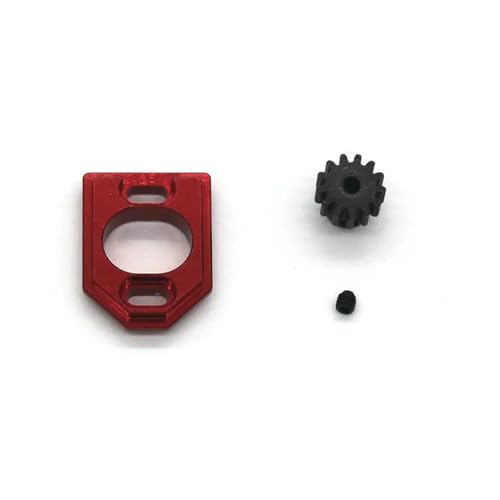 YONMFRDS RC Autoteile Für WLtoys Für MJX 1/16 16207 16208 16209 16210 Für H16V3 Für M162 Für M163 RC Fernbedienung Auto Metall Teile Motor Basis Motor Getriebe(Red,13T) von YONMFRDS