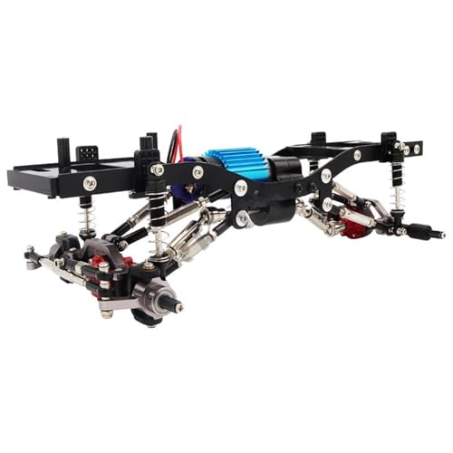 YONMFRDS RC Autoteile Für WPL 1/16 C14 C24 C24-1 Metallrahmen-Chassis-Kit Mit Achsengetriebe, Stoßdämpferreifen, RC-Auto-Upgrade, Ersatzteile, Radstand, Montagezubehör(Frame 2) von YONMFRDS