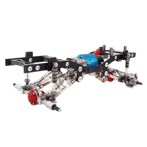 YONMFRDS RC Autoteile Für WPL 1/16 C14 C24 C24-1 Metallrahmen-Chassis-Kit Mit Achsengetriebe, Stoßdämpferreifen, RC-Auto-Upgrade, Ersatzteile, Radstand, Montagezubehör(Frame 3) von YONMFRDS