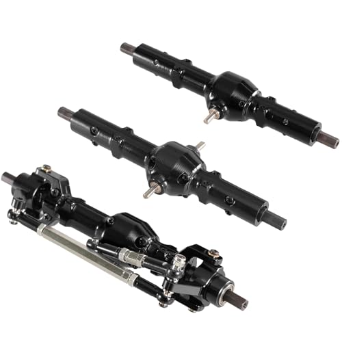 YONMFRDS RC Autoteile Für WPL B16 B36 Für Fayee Für Jjrc 1/16 Metall Vorne Mitte Und Hinterachse Baugruppen RC Auto Upgrade Teile Geändert Zubehör(Black,1 Set) von YONMFRDS
