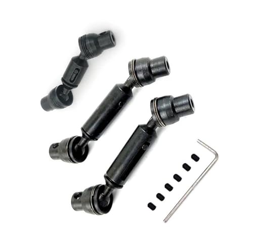 RC Autoteile Für WPL C14 C24 D12 B14 B24 B16 B36 Für MN D90 Für MN98 MN99S 4x4 6x6 4WD 6WD Metall Antriebswelle Antriebswelle CVD Refit RC Auto Upgrades Teile(Black,6x6) von YONMFRDS