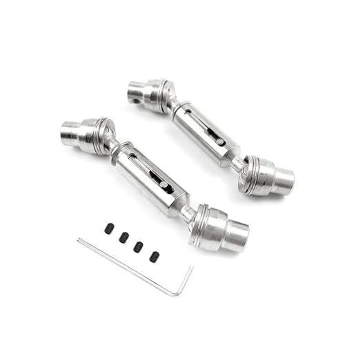 YONMFRDS RC Autoteile Für WPL C14 C24 D12 B14 B24 B16 B36 Für MN D90 Für MN98 MN99S 4x4 6x6 4WD 6WD Metall Antriebswelle Antriebswelle CVD Refit RC Auto Upgrades Teile(Silver,4x4) von YONMFRDS