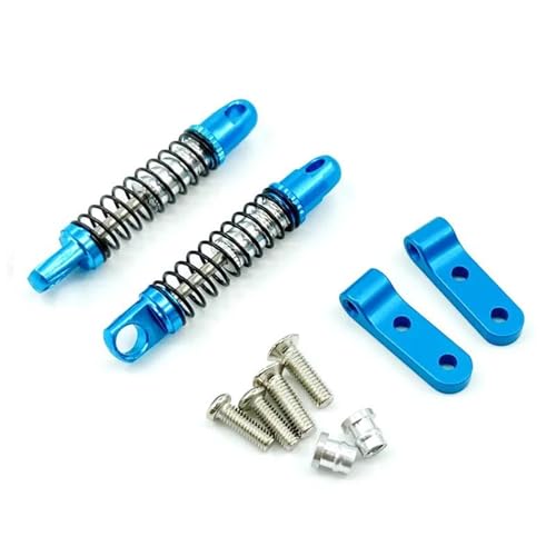 YONMFRDS RC Autoteile Für WPL D12 D42 B14 B24 B16 B36 Metall Vorne Hinten Stoßdämpfer Dämpfer Mit Halterung Festen Sitz RC Auto Upgrades Teile Modifikation Auto Zubehör(Blue,Rear) von YONMFRDS