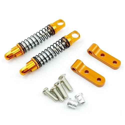 YONMFRDS RC Autoteile Für WPL D12 D42 B14 B24 B16 B36 Metall Vorne Hinten Stoßdämpfer Dämpfer Mit Halterung Festen Sitz RC Auto Upgrades Teile Modifikation Auto Zubehör(Yellow,Rear) von YONMFRDS