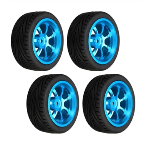 YONMFRDS RC Autoteile Für Wltoys 1/18 A949 A959 A969 A979 K929 Metall Geändert Räder Mit Reifen Haut RC Auto Upgrade Teile Geändert Zubehör(Blue) von YONMFRDS