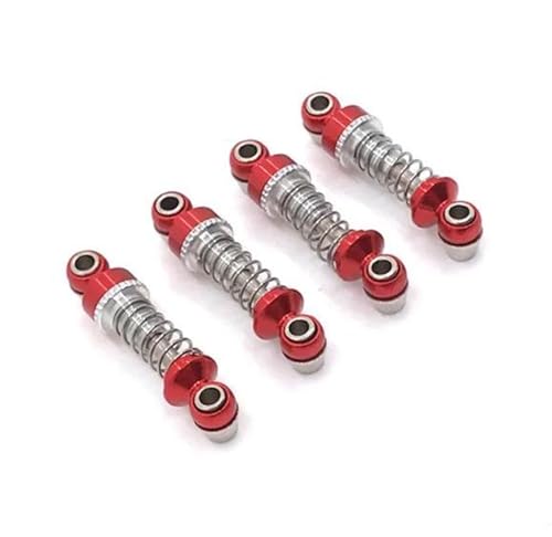 YONMFRDS RC Autoteile Für Wltoys 1/28 284131 K969 K979 K989 K999 P929 P939 Metall Upgrade Einstellbare Stoßdämpfer RC Auto Ersatzteile Modifikation Zubehör(Red) von YONMFRDS