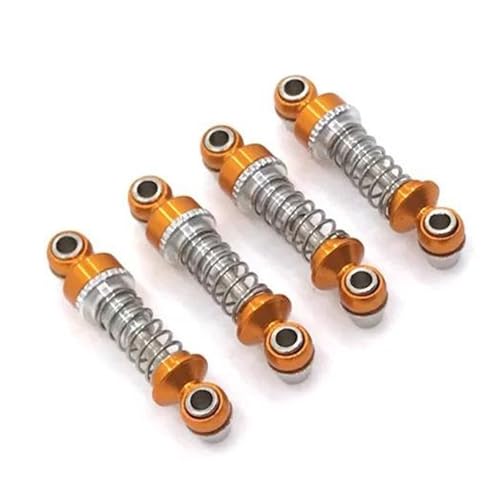 YONMFRDS RC Autoteile Für Wltoys 1/28 284131 K989 K969 K979 K999 P929 P939 RC Auto Ersatzteile Metall Upgrade Einstellbare Stoßdämpfer Refit RC Auto Zubehör(Yellow) von YONMFRDS