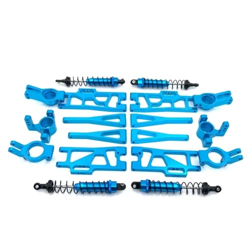 YONMFRDS RC Autoteile Für Wltoys 12402a Für 1/12 4WD 2,4G RC Auto 9 Stücke Upgrade Metall Teile(Blue) von YONMFRDS