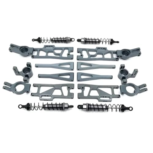 RC Autoteile Für Wltoys 12402a Für 1/12 4WD 2,4G RC Auto 9 Stücke Upgrade Metall Teile(Gray) von YONMFRDS