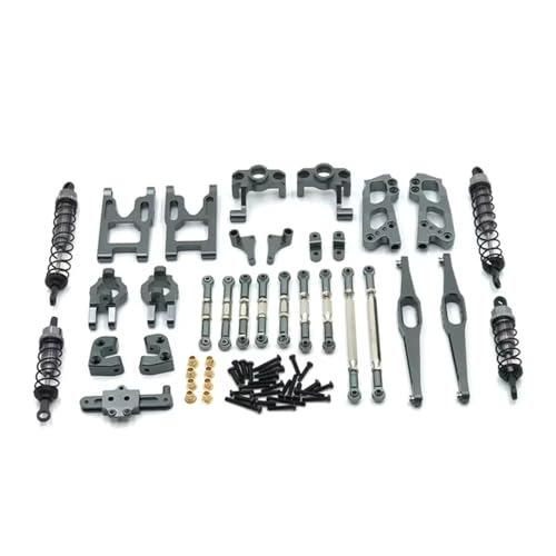 YONMFRDS RC Autoteile Für Wltoys 12427 12428 12423 Für FY-03 Für 1/12 RC Auto Metall Verbesserte Ersatzteile Lenkung Tasse Für Schaukel Arm Körper Stange Stoßdämpfer(Gray) von YONMFRDS