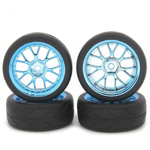YONMFRDS RC Autoteile Für Wltoys 144001 1/10 1/12 1/14 RC Car Racing Wettbewerbsfähiges Autozubehör 1,9 Zoll 65 Mm Gummiradreifen Reifen 12 Mm Sechskantfelge RC-Teile(Tires+Wheel Rim 1) von YONMFRDS