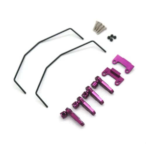 YONMFRDS RC Autoteile Für Wltoys 144001 144010 124016 124018 124007 124017 124019 RC Ferngesteuertes Auto Metall-Upgrade-Zubehör Stabilisator-Set(Purple) von YONMFRDS