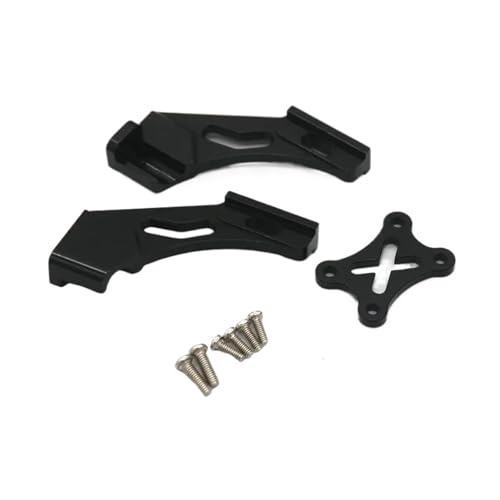 YONMFRDS RC Autoteile Für Wltoys 144001 144010 14016 124008 124010 124017 124019 1258 RC Fernbedienung Auto Metall Upgrade Teile Flügel Halterung Teile Schwanz Halterung RC Zubehör(Black) von YONMFRDS