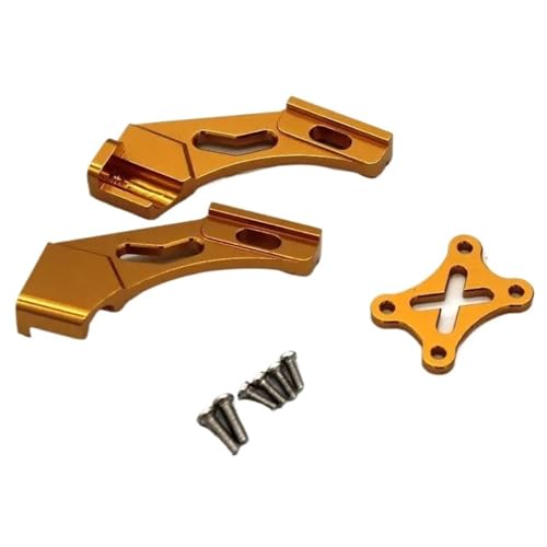 YONMFRDS RC Autoteile Für Wltoys 144001 144010 14016 124008 124010 124017 124019 1258 RC Fernbedienung Auto Metall Upgrade Teile Flügel Halterung Teile Schwanz Halterung RC Zubehör(Yellow) von YONMFRDS
