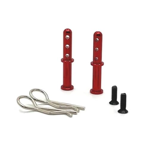YONMFRDS RC Autoteile Für Wltoys 144016 144001 144010 124016 124017 124018 124019 Für RIaarIo 1/12 1/14 Metall Körper Mount Post Shell Spalte Refit RC Auto Upgrade Teile(Red) von YONMFRDS