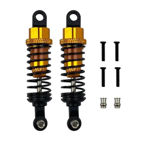 RC Autoteile Für Wltoys Für A959 A969 A979 K929 Für WPL Für C14 C24 Für MN Für D90 D91 99S 1/18 2 Pcs Aluminium Metall Stoßdämpfer RC Auto Upgrade Teile(Yellow) von YONMFRDS