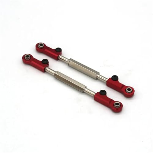 YONMFRDS RC Autoteile Für Wltoys Für EA1018 Für JLB11101 21101 Für J3 1/10 RC Für Racing Metall Upgrade Zubehör Vorne Und Hinten Für Universal Feste Lenkstange(Red) von YONMFRDS