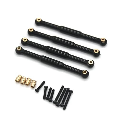 YONMFRDS RC Autoteile Für Wltoys Für FMS 1/18 Für FCX18 Für LC80 RC Fernbedienung Auto Metall Upgrade Zubehör Mit 4 Unteren Verbindungen(Black) von YONMFRDS