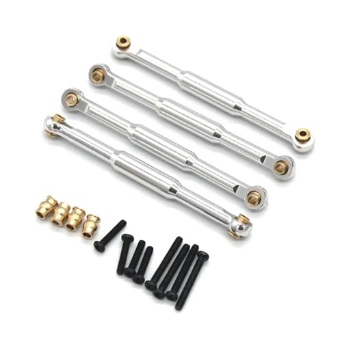 YONMFRDS RC Autoteile Für Wltoys Für FMS 1/18 Für FCX18 Für LC80 RC Fernbedienung Auto Metall Upgrade Zubehör Mit 4 Unteren Verbindungen(Silver) von YONMFRDS