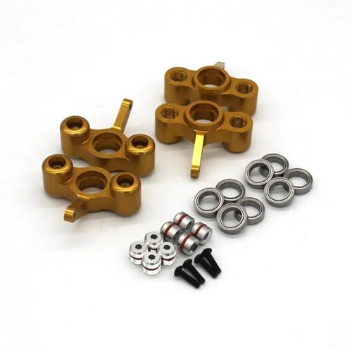 YONMFRDS RC Autoteile Für Wltoys Für JLB Für Racing Für Cheetah 11101 21101 Für J3 Für EA1003 1/10 RC Auto Upgrade Teile Vorne Und Hinten Für Universal Lenkung Tasse(Yellow) von YONMFRDS