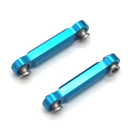YONMFRDS RC Autoteile Für Wltoys Für MJX 14301 14302 14303 1/14 RC 4WD Fernbedienung Auto Metall Upgrade Teile Lenkstange(Blue) von YONMFRDS