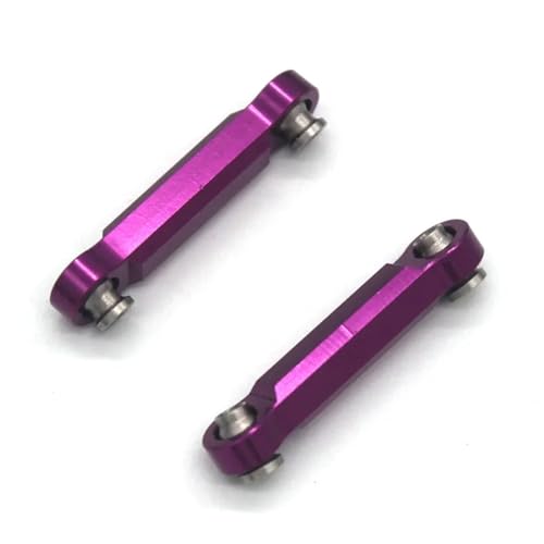 YONMFRDS RC Autoteile Für Wltoys Für MJX 14301 14302 14303 1/14 RC 4WD Fernbedienung Auto Metall Upgrade Teile Lenkstange(Purple) von YONMFRDS