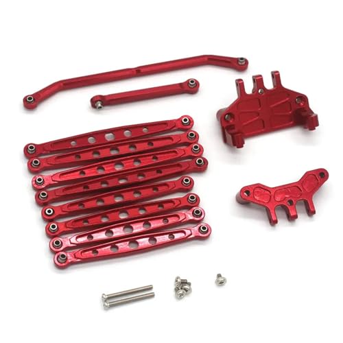YONMFRDS RC Autoteile Für Wltoys Für MN 128 Zubehör Für MN86S Für Mn128 RC Lenkstange, Stange Für Sitz Und 8 Spurstangen-Set(Red) von YONMFRDS