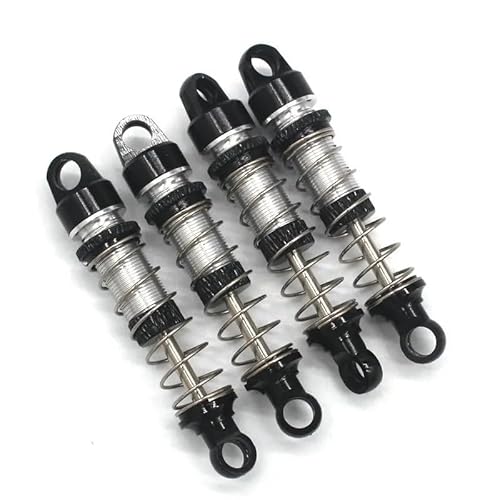 YONMFRDS RC Autoteile Für Wltoys Für Mn78 Für Mn168 RC /12 Fernbedienung Fahrzeug Für Cherokee Hill Bike Metall Upgrade Armaturen Öl Druck Stoßdämpfer(Black) von YONMFRDS