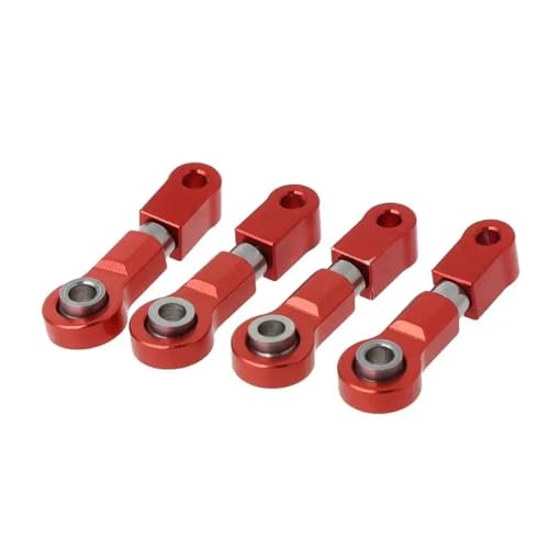 RC Autoteile Für Wltoys Für P929 Für P939 Für K969 Für K979 Für K989 Für K999 4 Stücke Verbesserte Metall Teile Oberen Für Schaukel Arm Für 1/28 RC Auto(Red) von YONMFRDS
