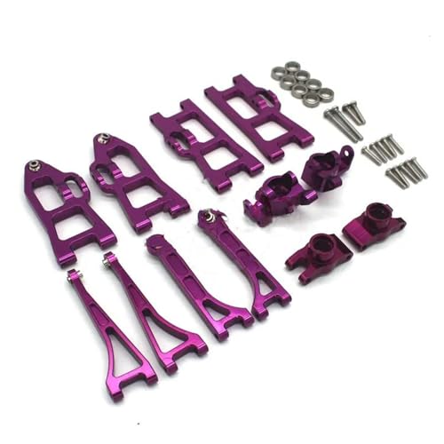 YONMFRDS RC Autoteile Für Wltoys Für SCY 16101 16102 16103 16104 16106 16201 Für C8805 RC 1/16 Fernbedienung Auto Metall Upgrade Für Schaukel Arm Lenkung Für Sitz Set(Purple) von YONMFRDS