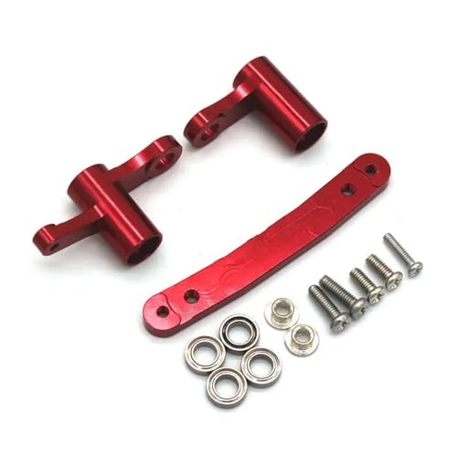 YONMFRDS RC Autoteile Für Wltoys Für SCY 16101 16102 16103 16104 16106 16201 Für JJRC C8805 RC 1/16 Metall Upgrade Teile Lenkung Gruppe Teile Für Fernbedienung Fahrzeuge(Red) von YONMFRDS