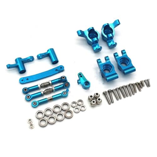YONMFRDS RC Autoteile Für Wltoys Für SCY 16101 16102 16103 16104 16106 16201 Für JJRC Für C8805 RC 1/16 Metall Upgrade Lenkung Kit Teile(Blue) von YONMFRDS