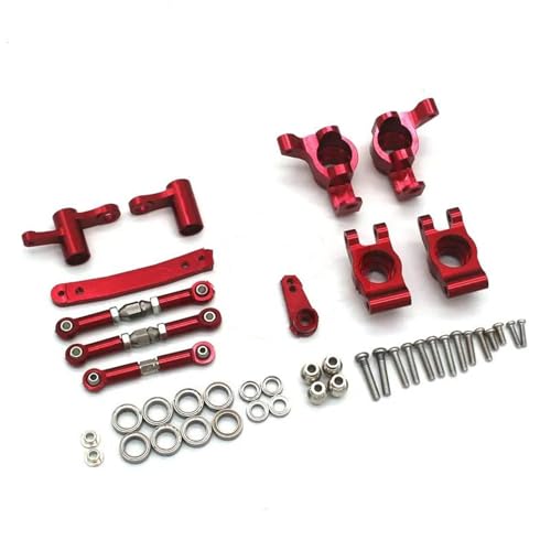 YONMFRDS RC Autoteile Für Wltoys Für SCY 16101 16102 16103 16104 16106 16201 Für JJRC Für C8805 RC 1/16 Metall Upgrade Lenkung Kit Teile(Red) von YONMFRDS