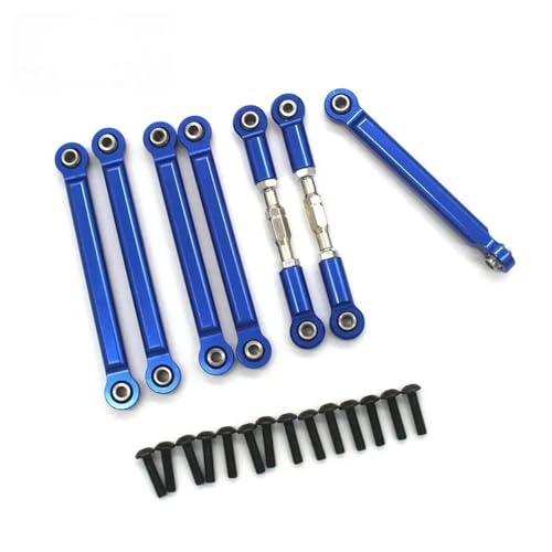 YONMFRDS RC Autoteile Für Wltoys Für ZD Für Racing DBX-10 1/10 Fernbedienung Fahrzeug Metall Zubehör 7 Zugstangen(Blue) von YONMFRDS