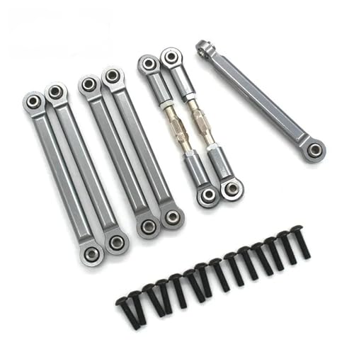 YONMFRDS RC Autoteile Für Wltoys Für ZD Für Racing DBX-10 1/10 Fernbedienung Fahrzeug Metall Zubehör 7 Zugstangen(Gray) von YONMFRDS