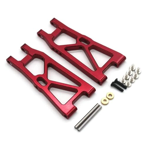 YONMFRDS RC Autoteile Für Wltoys Für ZD Für Racing DBX-10 1:10 RC Ferngesteuertes Auto Für Wüsten-Geländewagen Metall-Upgrade-Zubehör Rear Lower Arm 7184(Red) von YONMFRDS